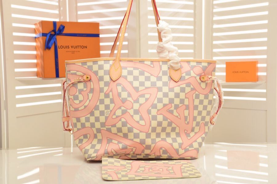 LV bag LV NEVERFULL N41050 Neverfull Damier Azur Louis Vuitton Monogram 32 x 29 x 17 cm ( x — AAA Quality Replica — photo 4