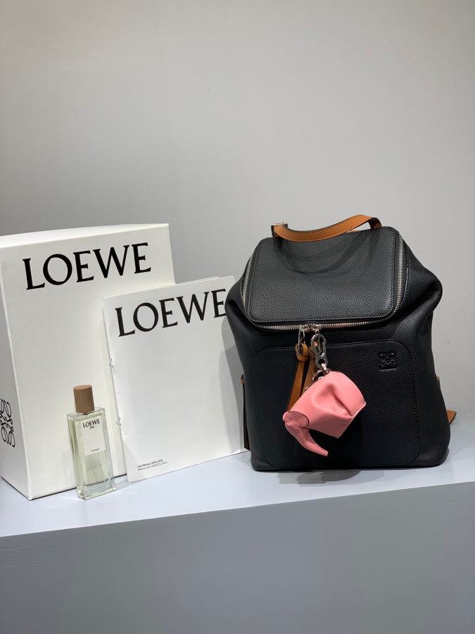 LOEWE bag Qi Wei's same Goya series girls' backpack, small and exquisite, calfskin textile lining, — 1:1 Replica — photo 2