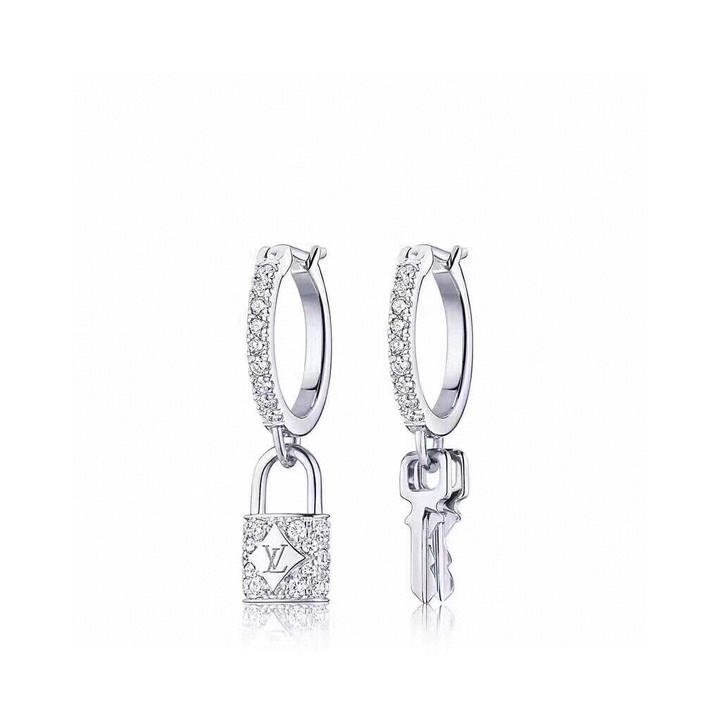 Louis Vuitton Jewelry Lv necklace lock key earrings necklace — 1:1 Replica