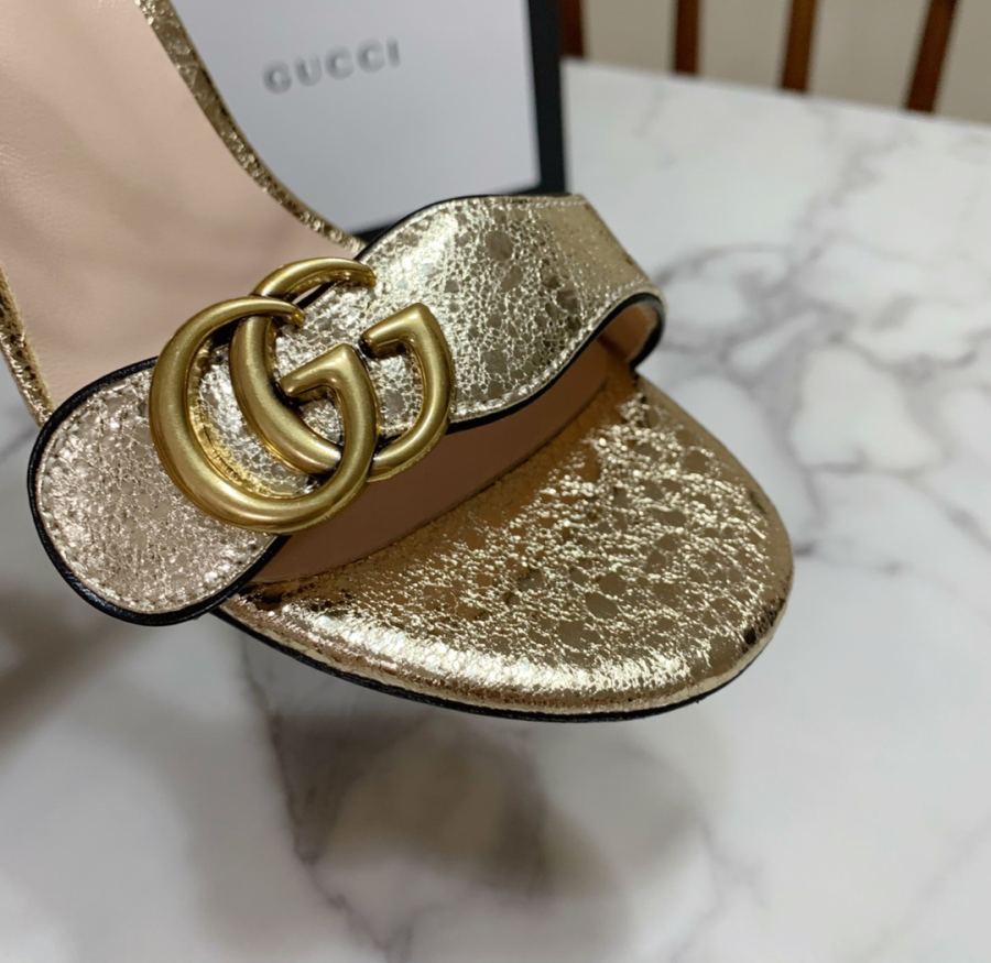 Gucci women's shoes classic one-strap and thick-heeled sandals, originally developed 1:1, last shape super correct, foot super beautiful, must-have for summer — photo 7