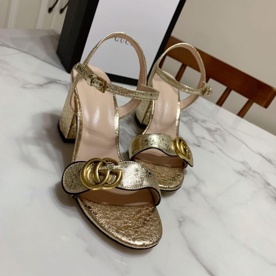 Gucci women's shoes classic one-strap and thick-heeled sandals, originally developed 1:1, last shape super correct, foot super beautiful, must-have for summer — photo 2