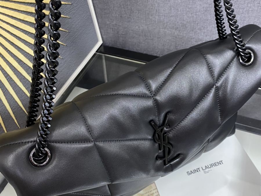 Bolsa YSL 35cm LOULOU PUFFER 100% logotipo Y — photo 4