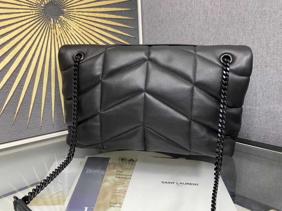 Bolsa YSL 35cm LOULOU PUFFER 100% logotipo Y — photo 3