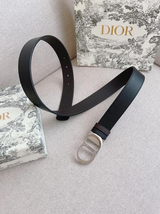 Dior belt men's casual belt series. The simple metal "CD" logo expresses fashionable style; it is — 1:1 Replica For Sale — photo 3
