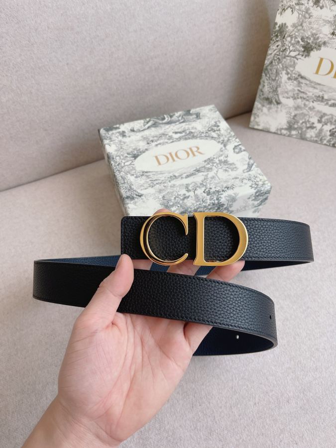 Dior belt men's casual belt series. The simple metal "CD" logo expresses fashionable style; it is — Premium Replica — photo 2