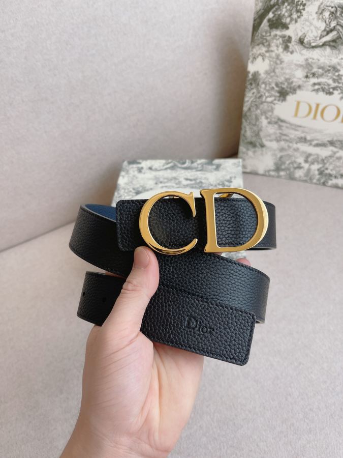 Dior belt men's casual belt series. The simple metal "CD" logo expresses fashionable style; it is — Premium Replica