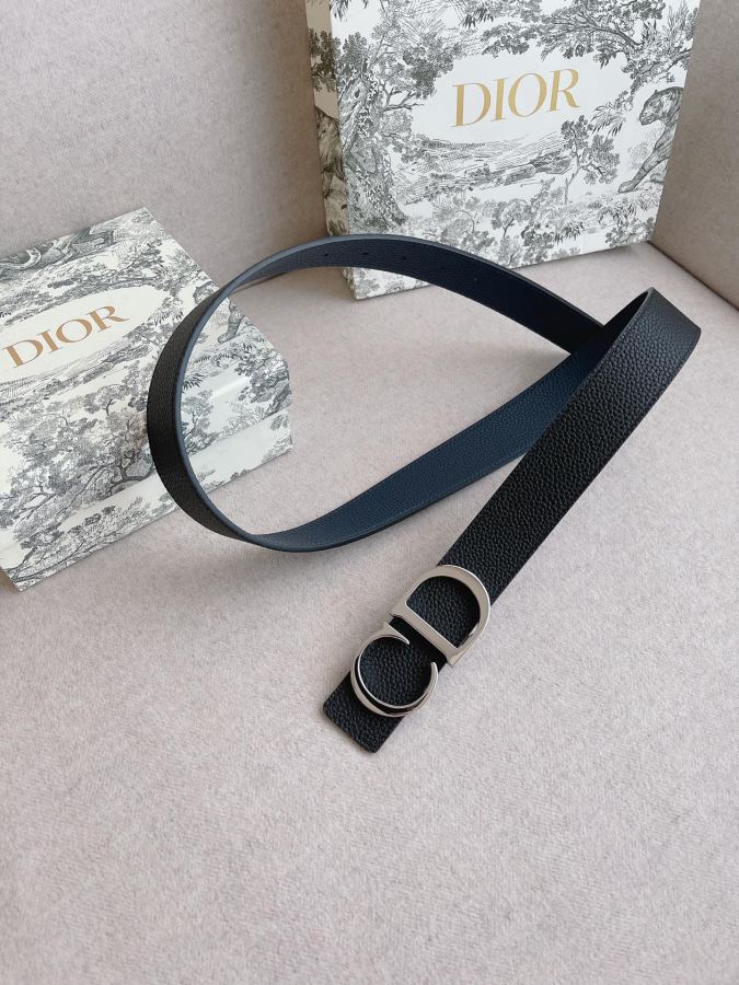 Dior belt men's casual belt series. The simple metal "CD" logo expresses fashionable style; it is — 1:1 Replica — photo 3