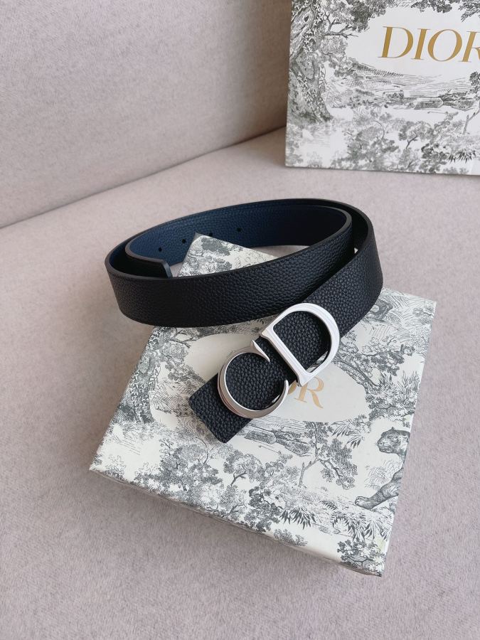 Dior belt men's casual belt series. The simple metal "CD" logo expresses fashionable style; it is — 1:1 Replica — photo 5