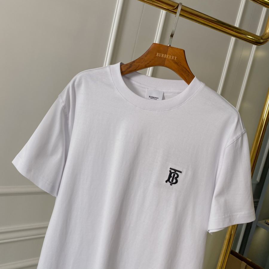 Burberry men BBR Burberry exclusive logo embroidered pattern cotton loose short-sleeved T-shirt — Premium Replica — photo 2