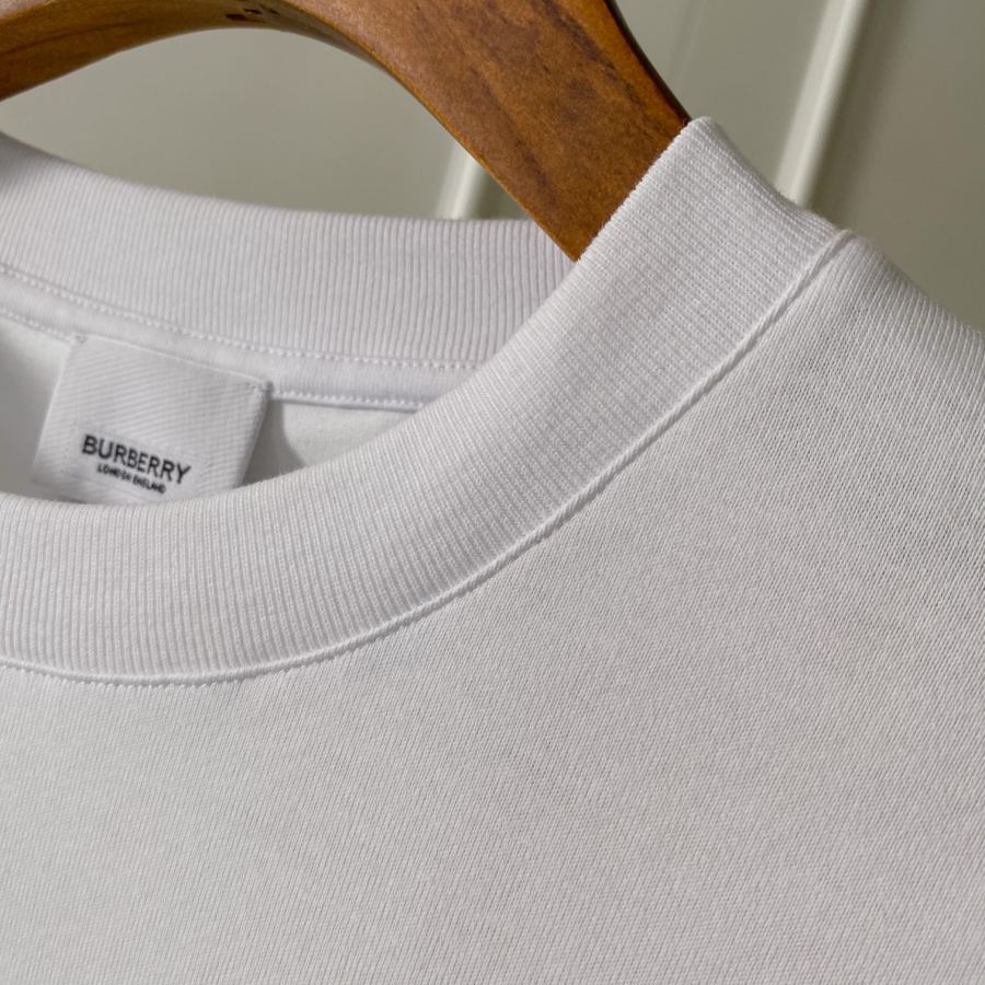 Burberry men BBR Burberry exclusive logo embroidered pattern cotton loose short-sleeved T-shirt — Premium Replica — photo 7