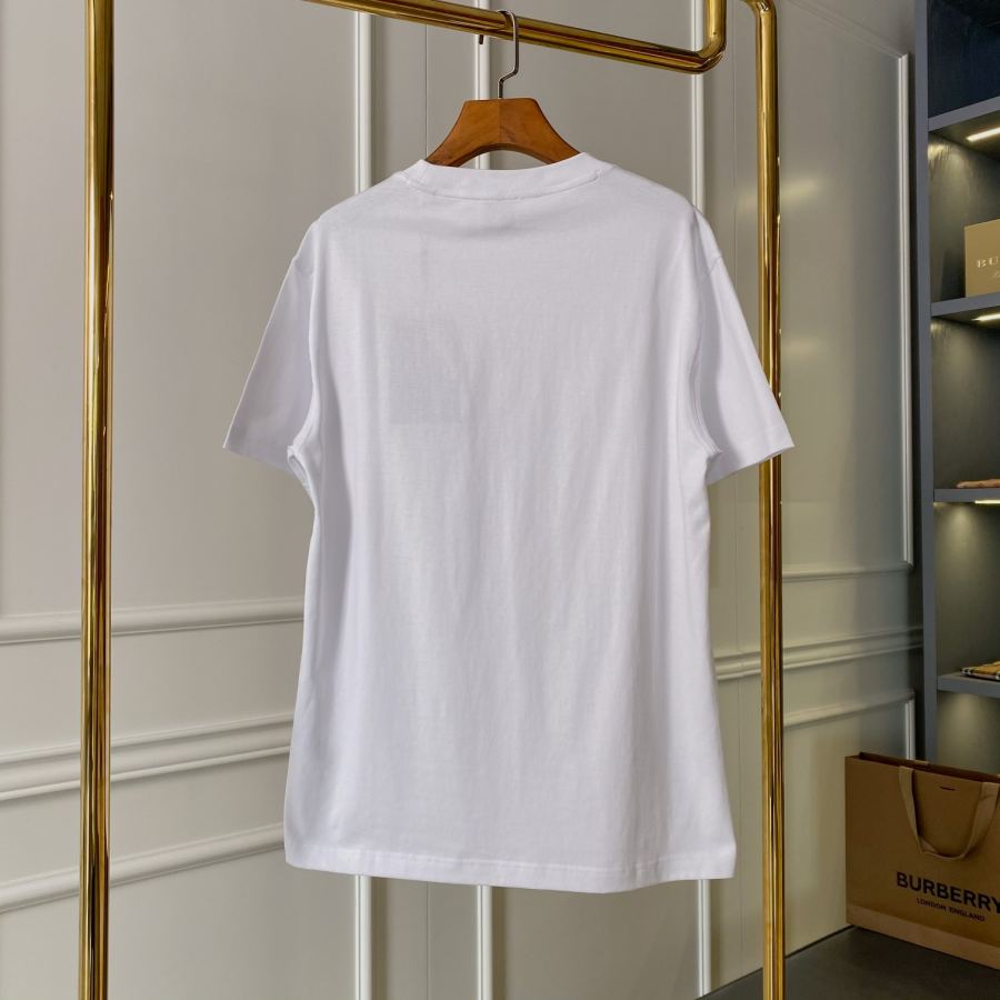 Burberry men BBR Burberry exclusive logo embroidered pattern cotton loose short-sleeved T-shirt — Premium Replica — photo 8