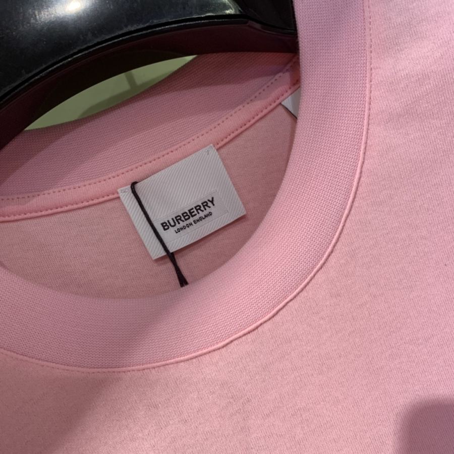 Burberry men Micro-label overlapping printed cotton loose short-sleeved T-shirt — AAA Quality Replica — photo 3
