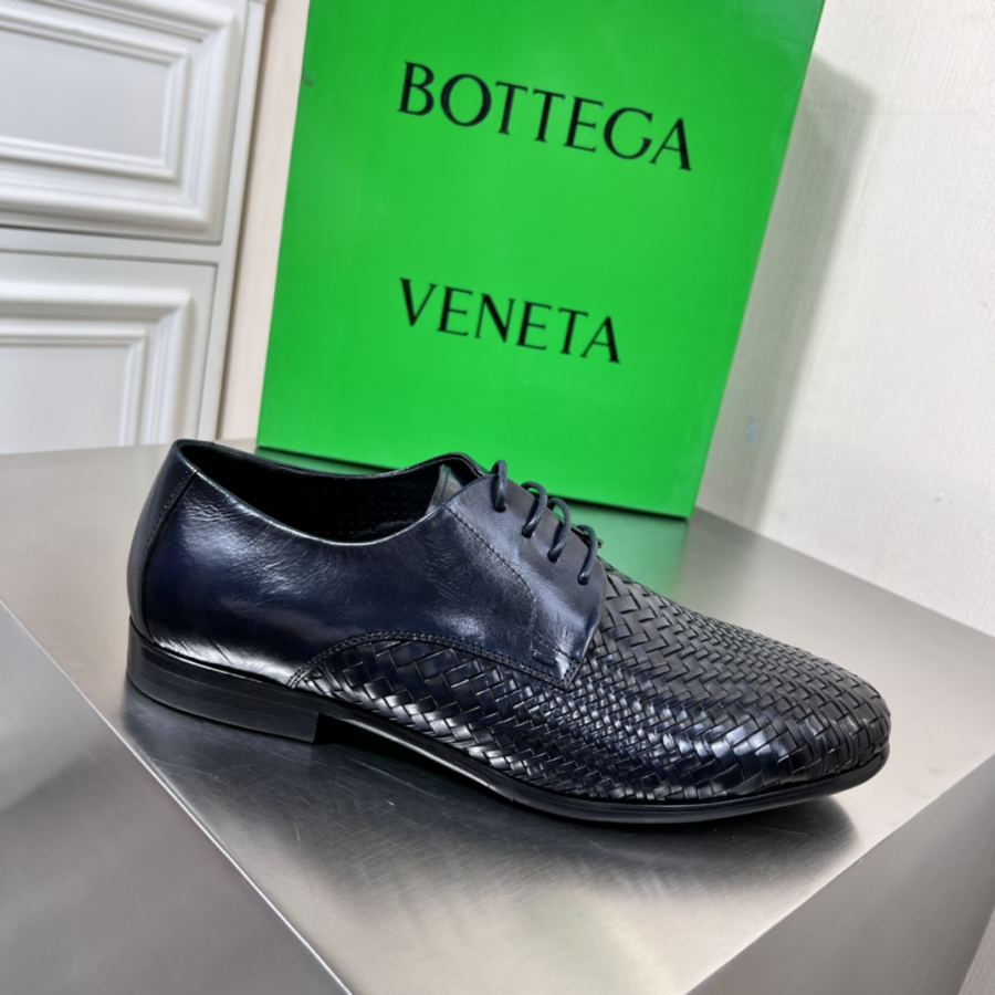 bottega veneta shoe Bott*V (Bottpie's) top luxury men's business casual leather shoes loafers, hand-woven — 1:1 Replica — photo 4