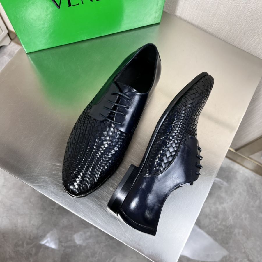 bottega veneta shoe Bott*V (Bottpie's) top luxury men's business casual leather shoes loafers, hand-woven — 1:1 Replica — photo 3