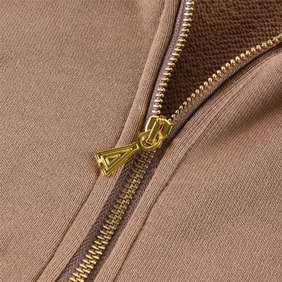 Gucci men GUCCI/Gucci red and green webbing half-zip long-sleeved hooded sweatshirt — Premium Replica — photo 4