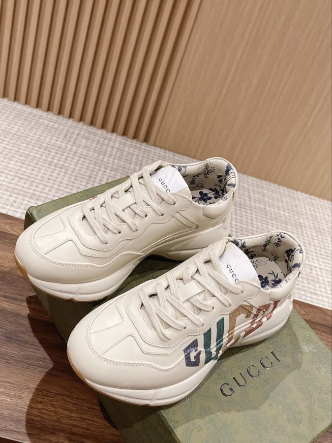 Gucci women's shoes +10 𝗚𝘂𝗰𝗰𝗶# genuine Rhyton Series 5cm Size 35-39-44 1 Factory — AAA Quality Replica — photo 4