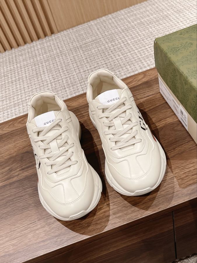 Gucci women's shoes +10 𝗚𝘂𝗰𝗰𝗶# Rhyton 5cm Size 35-39-44 1:1 LOGO 2 3 4 5 TPU 6 5 D 7 8 (9) (10)