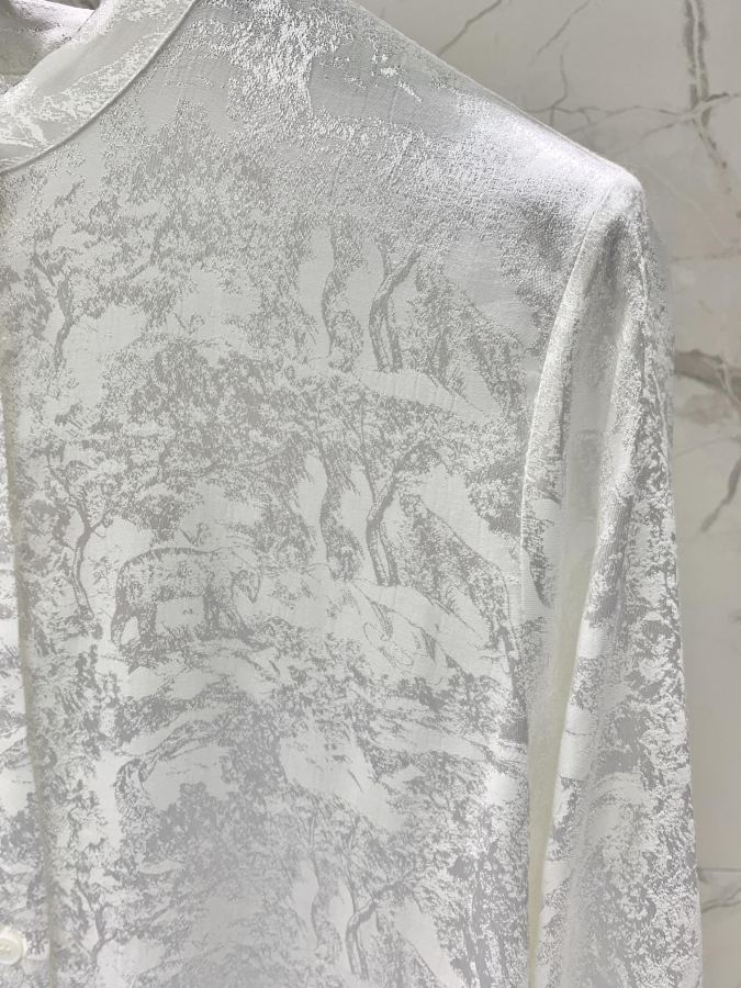 Dior Women 𝗗𝗜𝗢* Dijia New Chinese style jacquard acetate shirt — AAA Quality Replica — photo 3