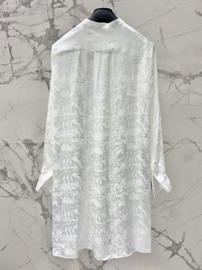 Dior Women 𝗗𝗜𝗢* Dijia New Chinese style jacquard acetate shirt — AAA Quality Replica — photo 7