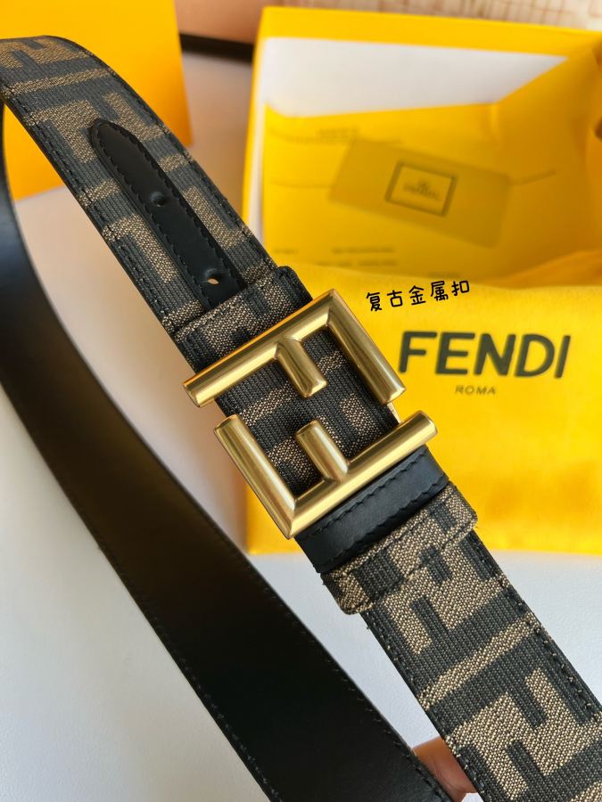 FENDI belt FENDI “ F” “ ”Karl Largerfeld FF 3 5cm — 1:1 Replica For Sale — photo 3