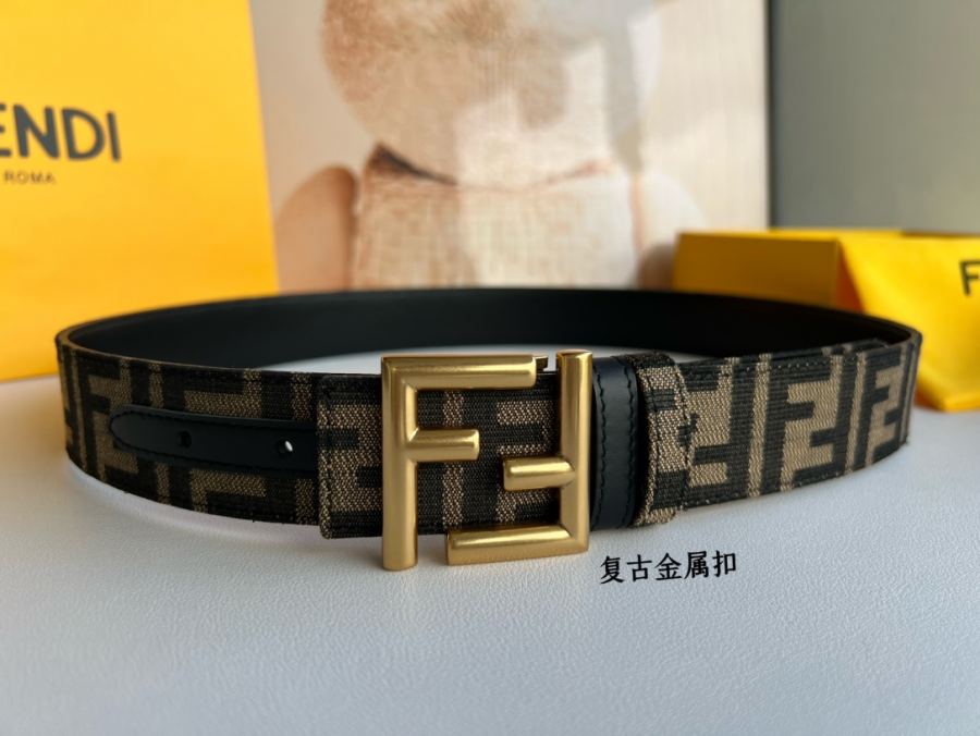 FENDI belt FENDI “ F” “ ”Karl Largerfeld FF 3 5cm — 1:1 Replica For Sale