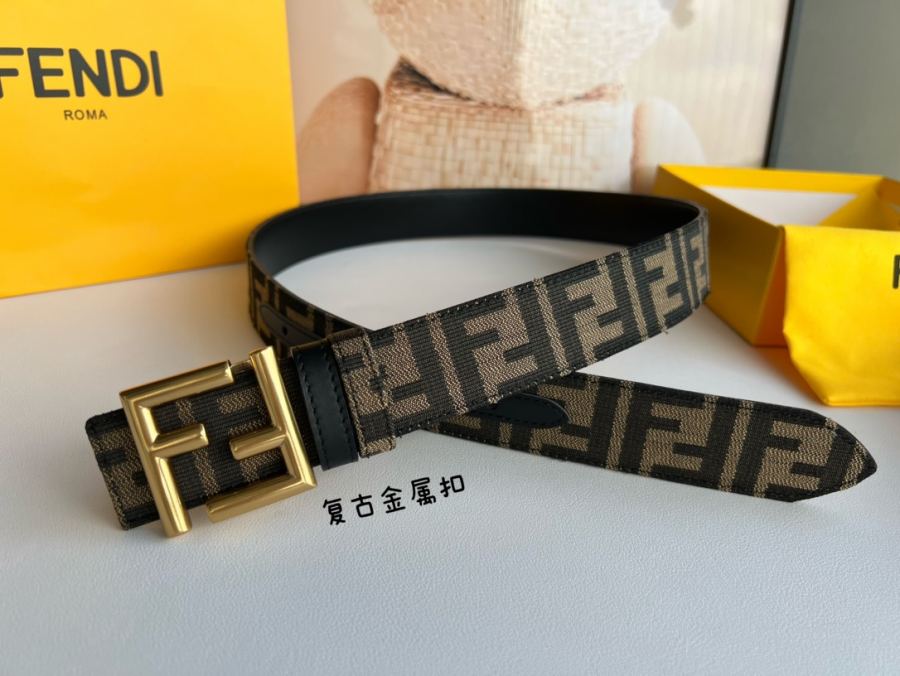 FENDI belt FENDI “ F” “ ”Karl Largerfeld FF 3 5cm — 1:1 Replica For Sale — photo 4