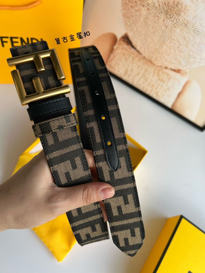 FENDI belt FENDI “ F” “ ”Karl Largerfeld FF 3 5cm — 1:1 Replica For Sale — photo 5