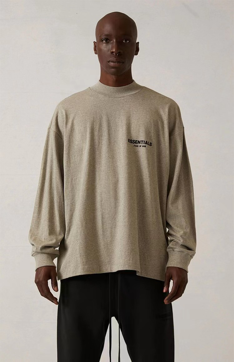 Fear of God Clothes “ Fear Of God Essentials Long Sleeve T-Shirts FOG LOGO T OVERSIZE ” FOG — 1:1 Replica