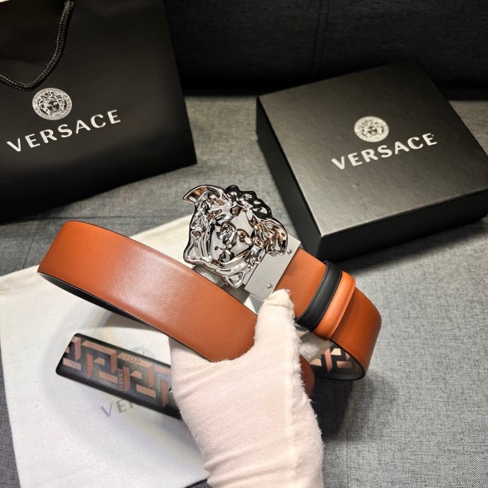 VERSACE bälte versace 4.0㎝ Silver Baroque Medusa — photo 5