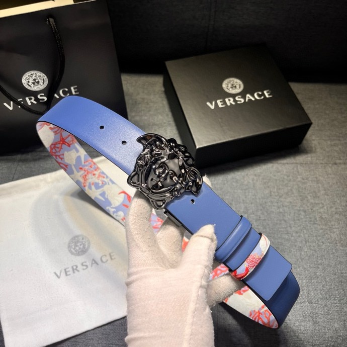 Ремень VERSACE 4.0㎝: Серебро Барокко Медуза — photo 8