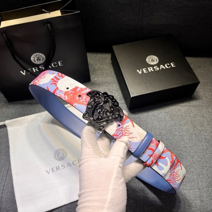 Ремень VERSACE 4.0㎝: Серебро Барокко Медуза — photo 4