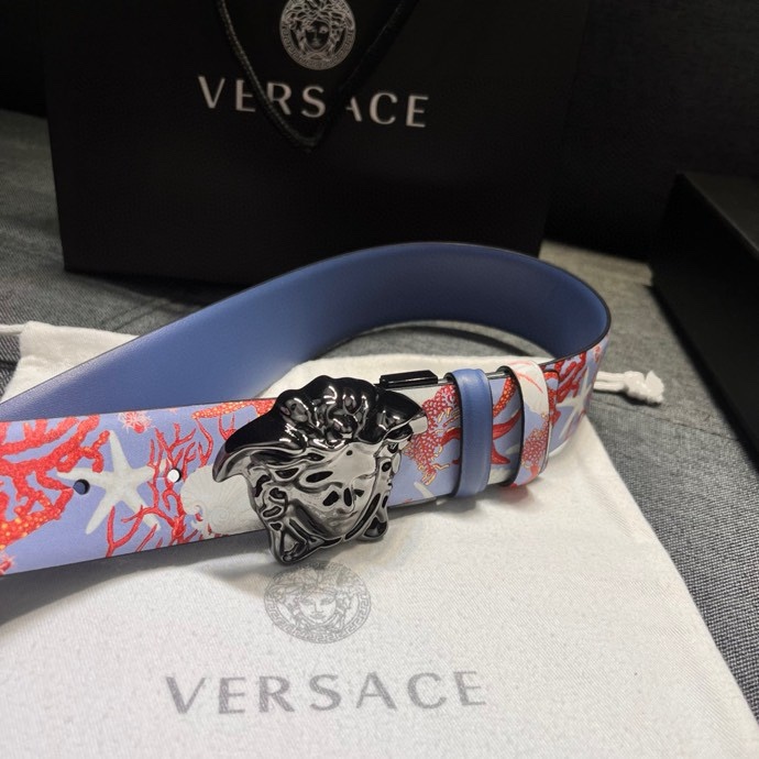 Ремень VERSACE 4.0㎝: Серебро Барокко Медуза — photo 6
