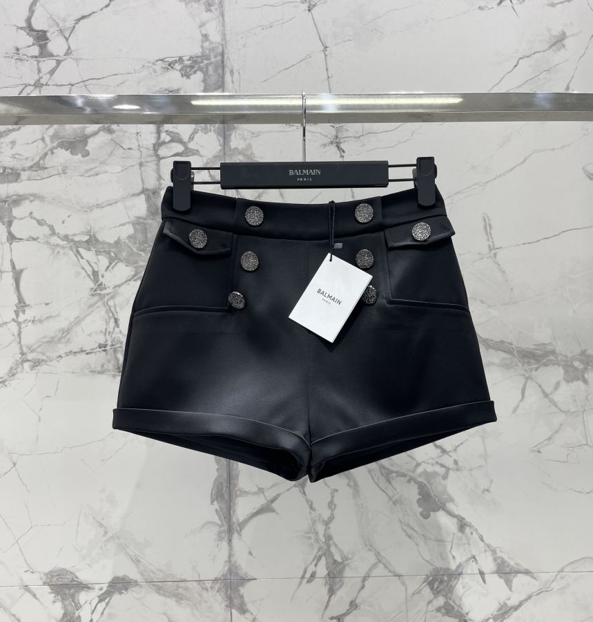 BALMAIN Women 𝗕𝗔𝗟𝗠𝗔𝗜* Bal's Acetate Deconstructed H-Buckle Diamond Button Decorated — 1:1 Replica For Sale