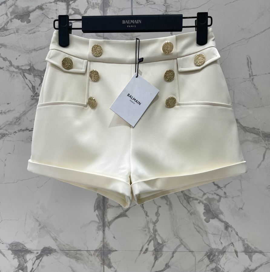 BALMAIN Women 𝗕𝗔𝗟𝗠𝗔𝗜* Bal's acetate fabric deconstructed I-buckle diamond button — AAA Quality Replica — photo 2