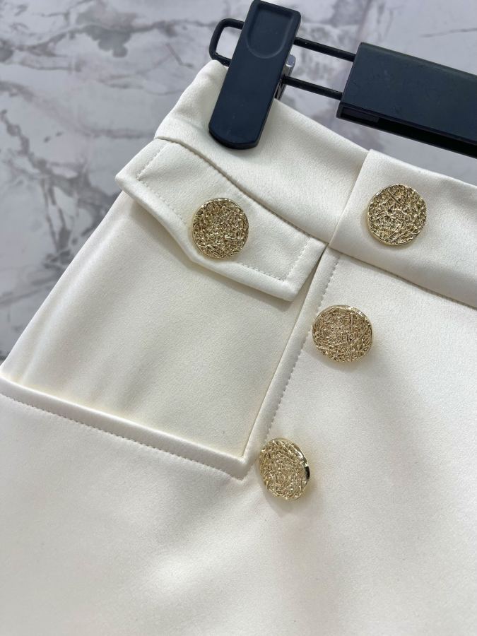BALMAIN Women 𝗕𝗔𝗟𝗠𝗔𝗜* Bal's acetate fabric deconstructed I-buckle diamond button — AAA Quality Replica — photo 3