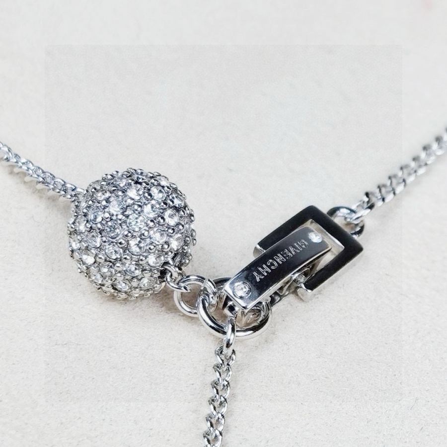 Givenchy Jewelry Wishing Ball Necklace, Swarovski Co-branded Clavicle Chain, 4 Ways to Wear, Platinum, — AAA Quality Replica — photo 4