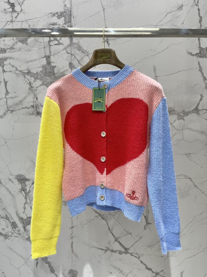 Vivienne Westwood Women 𝐕𝐢𝐯𝐢𝐞𝐧𝐧* Queen Mother West retro love printed knitted — 1:1 Replica — photo 2