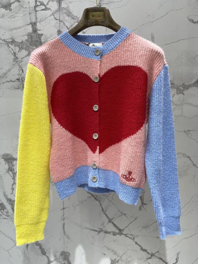 Vivienne Westwood Women 𝐕𝐢𝐯𝐢𝐞𝐧𝐧* Queen Mother West retro love printed knitted — 1:1 Replica — photo 3