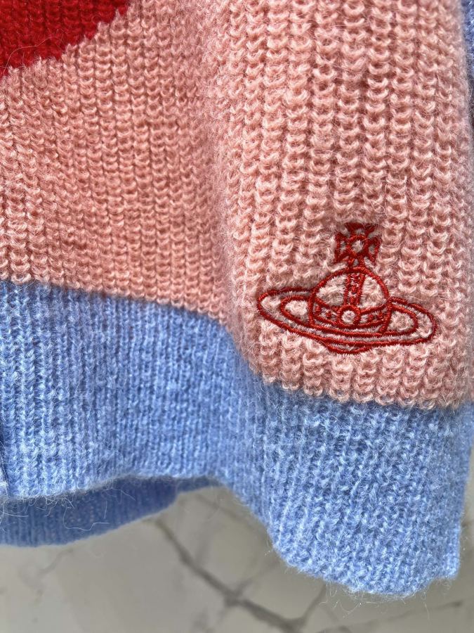 Vivienne Westwood Women 𝐕𝐢𝐯𝐢𝐞𝐧𝐧* Queen Mother West retro love printed knitted — 1:1 Replica — photo 7