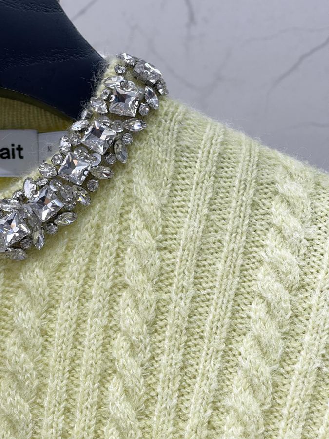 self-portrait Women 𝘀𝗲𝗹𝗳-𝗽𝗼𝗿𝘁𝗿𝗮𝗶* sp cream yellow diamond-embellished — 1:1 Replica — photo 4