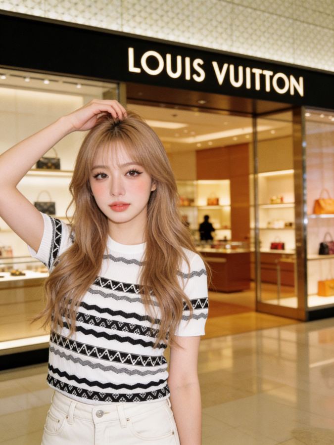 LV Women Spring and Summer 26 High-luxury imported ultra-fine Lenzing Tencel, LV holiday style flower — 1:1 Replica For Sale — photo 7
