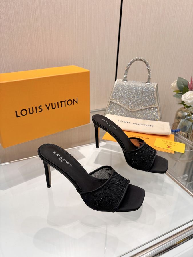 LV women's shoes L Family 2026 Spring and Summer New｜Rhinestone high heels and sandals so beautiful — 1:1 Replica For Sale — photo 2