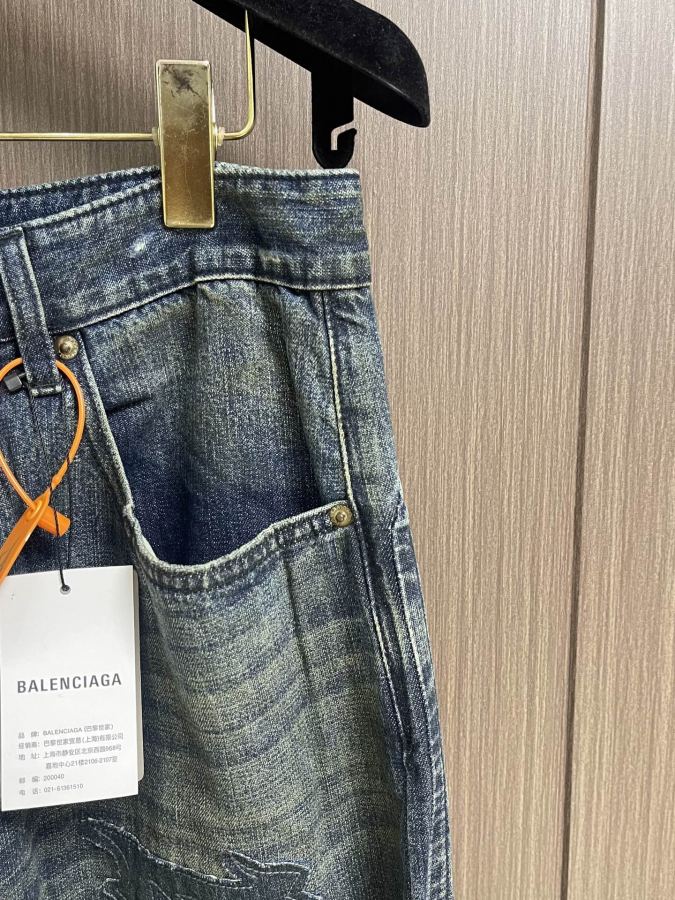 Denim tears Clothes BALENCIAGA Gothic Denim Jeans Gothic Denim — 1:1 Replica For Sale — photo 4