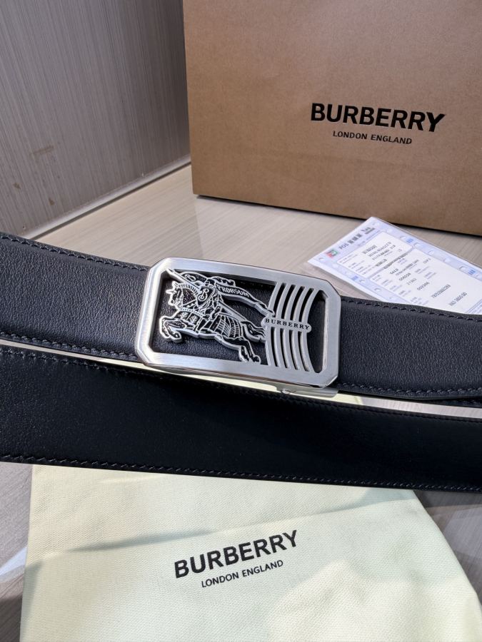 BURBERRY belt Burberry men's automatic belt - width 34 MM, fine steel buckle, exquisitely crafted, — 1:1 Replica For Sale — photo 5
