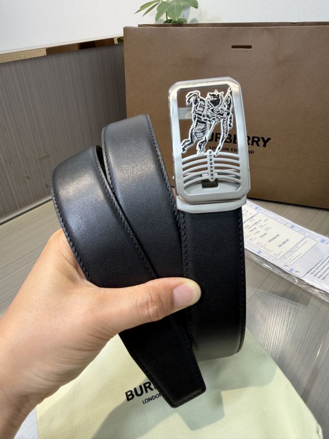 BURBERRY belt Burberry men's automatic belt - width 34 MM, fine steel buckle, exquisitely crafted, — 1:1 Replica For Sale — photo 3