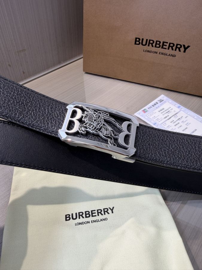 BURBERRY belt Burberry men's automatic belt - width 34 MM, fine steel buckle, exquisitely crafted, — 1:1 Replica — photo 5