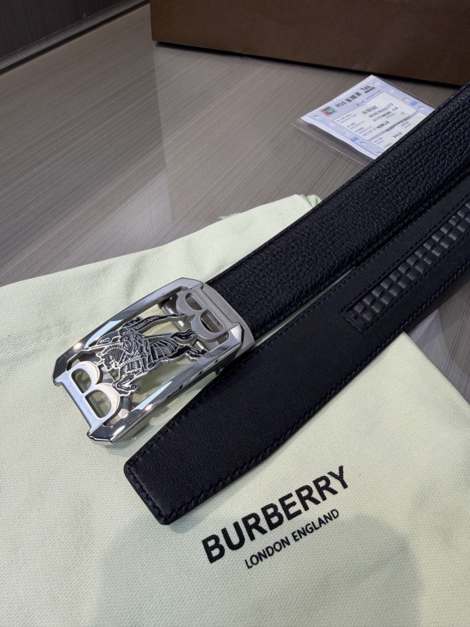 BURBERRY belt Burberry men's automatic belt - width 34 MM, fine steel buckle, exquisitely crafted, — 1:1 Replica — photo 6
