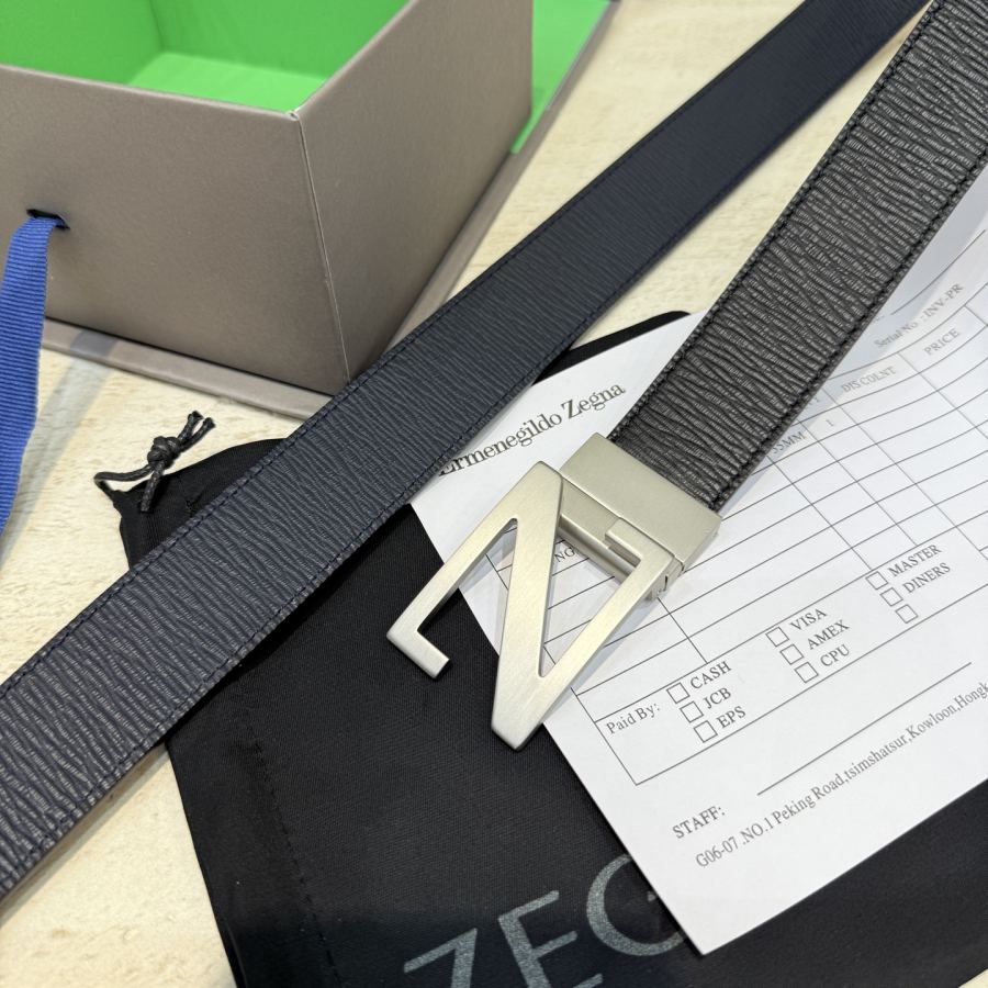 ZEGNA belt Zegna Italy genuine Gancio 3 5cm — 1:1 Replica For Sale — photo 6