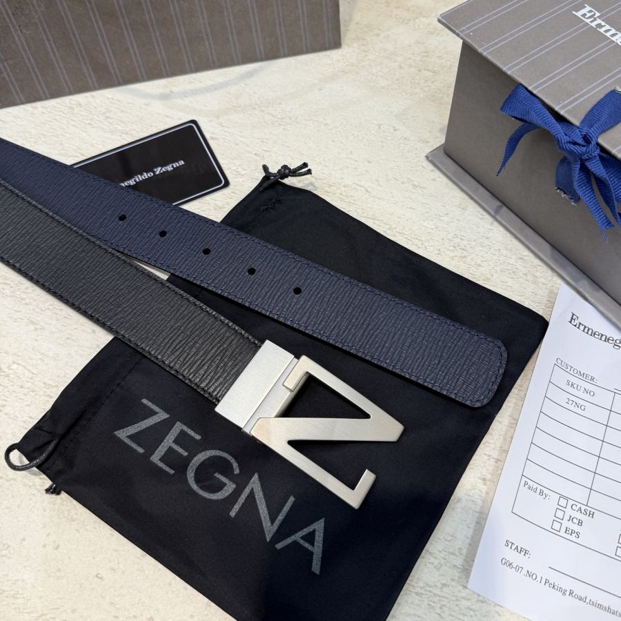 ZEGNA belt Zegna Italy genuine Gancio 3 5cm — 1:1 Replica For Sale — photo 2