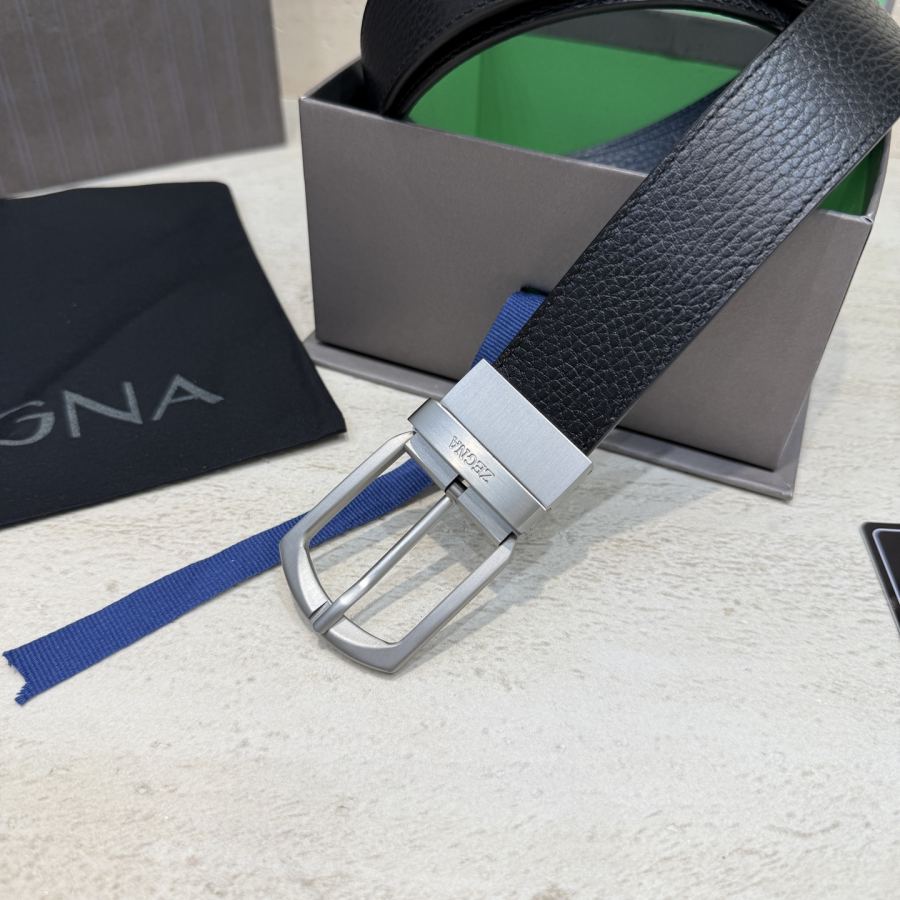 ZEGNA belt Zegna Italy genuine Gancio 3 5cm — 1:1 Replica — photo 2